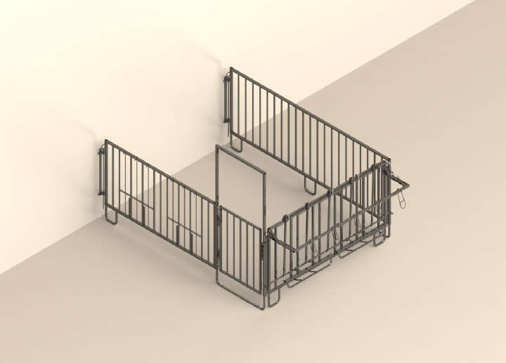 KERBL Einzelset Zaunaufstallung für 3er-Kälbergruppe